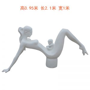 玻璃鋼抽象母子情