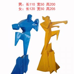 拳擊人物玻璃鋼抽象人物