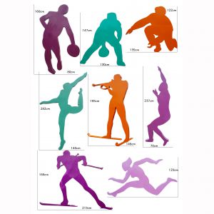 鐵藝抽象運動人物剪影