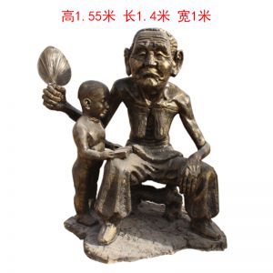 祖孫樂人物玻璃鋼