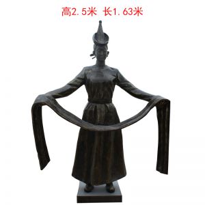 玻璃鋼仿銅  獻哈達人物