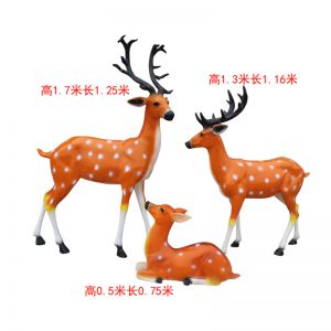 梅花鹿玻璃鋼仿真