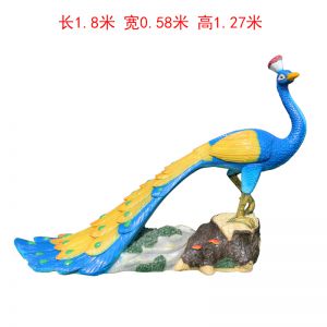 孔雀彩繪玻璃鋼