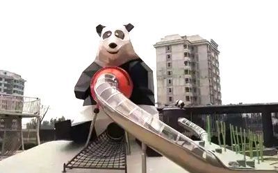 游樂園熊貓雕塑